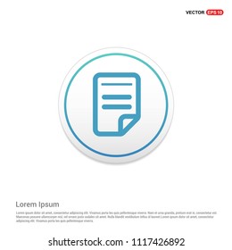 Document Icon Hexa White Background icon template - Free vector icon