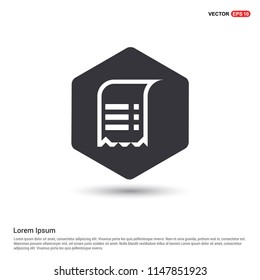 Document Icon Hexa White Background icon template - Free vector icon