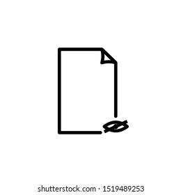 document icon. hide document. sign design