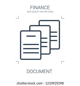 document icon. high quality line document icon on white background. from finance collection flat trendy vector document symbol. use for web and mobile
