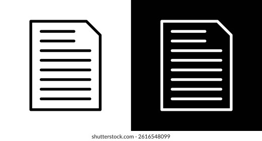 Document icon icons and symbol set. trendy illustration