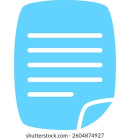 document icon illustration blue flat
