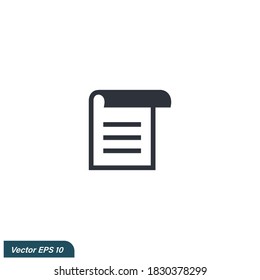Document icon illustration simple design element 
