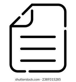 Document icon illustration for UIUX, web, app, infographic etc