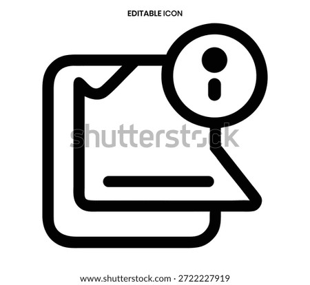 Document icon with an information symbol, suggesting assistance or important details within the file.