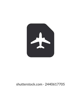 Document icon. Instruction. Airplane icon. Plane sign. Flight aircraft. Flight sign. Airport icon. Jet plane. Flight zone. App icon. Transport company. Plane ticket. Ticket. Airline user manual.