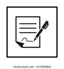 Document  icon, isolated. Flat  design.   