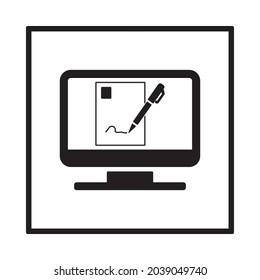 Document  icon, isolated. Flat  design.   