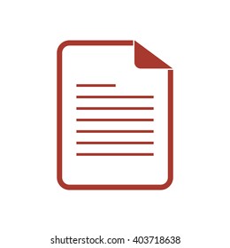 Document  icon,  isolated. Flat  design.