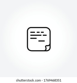 document icon isolated line icon. paper line icon