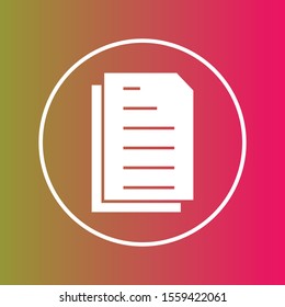  Document icon isolated on background
