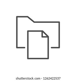 Document icon isolated on white background. File symbol modern, simple, vector, icon for website design, mobile app, ui. Vector Illustration