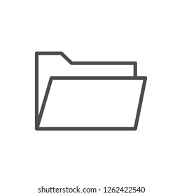 Document icon isolated on white background. Folder symbol modern, simple, vector, icon for website design, mobile app, ui. Vector Illustration