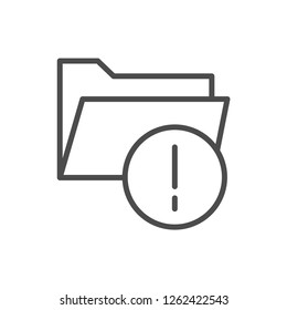 Document icon isolated on white background. Folder symbol modern, simple, vector, icon for website design, mobile app, ui. Vector Illustration