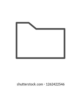 Document icon isolated on white background. Folder symbol modern, simple, vector, icon for website design, mobile app, ui. Vector Illustration