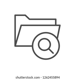 Document icon isolated on white background. Folder symbol modern, simple, vector, icon for website design, mobile app, ui. Vector Illustration