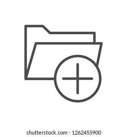 Document icon isolated on white background. Folder symbol modern, simple, vector, icon for website design, mobile app, ui. Vector Illustration