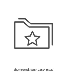Document icon isolated on white background. Folder symbol modern, simple, vector, icon for website design, mobile app, ui. Vector Illustration