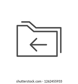 Document icon isolated on white background. Folder symbol modern, simple, vector, icon for website design, mobile app, ui. Vector Illustration
