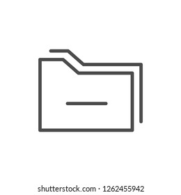 Document icon isolated on white background. Folder symbol modern, simple, vector, icon for website design, mobile app, ui. Vector Illustration