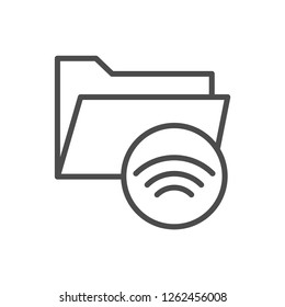 Document icon isolated on white background. Folder symbol modern, simple, vector, icon for website design, mobile app, ui. Vector Illustration