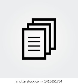 Document Icon Isolated on White Background