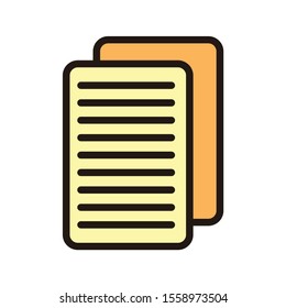 document icon isolated on white background from office collection. document icon trendy and modern document symbol for logo