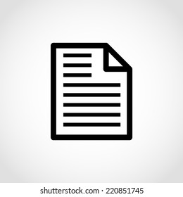 Document Icon Isolated on White Background