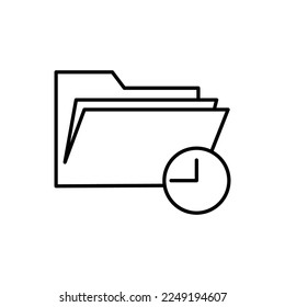 Dokumentsymbol einzeln auf weißem Hintergrund. Ordnersymbol modern, einfach, Vektorgrafik, Symbol für Website-Design, mobile App, ui. Vektorgrafik