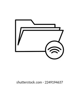Icono de documento aislado en fondo blanco. Símbolo de carpeta moderno, simple, vector, icono para el diseño de sitios web, aplicación móvil, ui. Ilustración vectorial