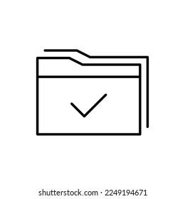 Document icon isolated on white background. Folder symbol modern, simple, vector, icon for website design, mobile app, ui. Vector Illustration