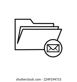 Document icon isolated on white background. Folder symbol modern, simple, vector, icon for website design, mobile app, ui. Vector Illustration