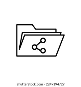 Icono de documento aislado en fondo blanco. Símbolo de carpeta moderno, simple, vector, icono para el diseño de sitios web, aplicación móvil, ui. Ilustración vectorial