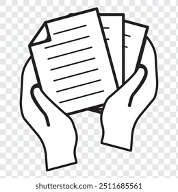 Document icon isolated on white background. Document icon in trendy design style. Document vector icon modern and simple flat symbol for web site, mobile app, UI.