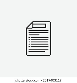 Document icon isolated on white background