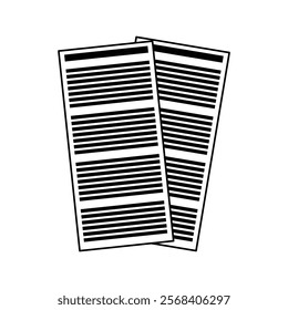 Document icon isolated on white background for your web and mobile app design, document file isolated icon illustration. Report icon. Flat design style. Business design elements