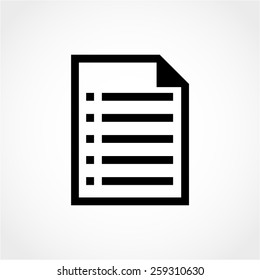 Document Icon Isolated on White Background