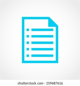 Document Icon Isolated on White Background 