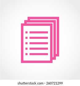 Document Icon Isolated on White Background