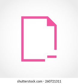 Document Icon Isolated on White Background