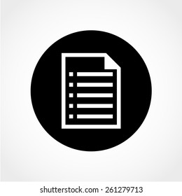 Document Icon Isolated on White Background