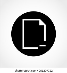 Document Icon Isolated on White Background