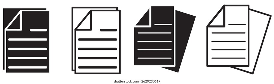 Document icon isolated on white background. Document icon in trendy design style. Document vector icon modern and simple flat symbol for web site, mobile app, UI. 