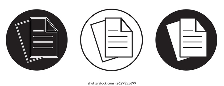 Ícone do documento isolado no plano de fundo branco. Ícone do documento no estilo de design moderno. Ícone vetorial de documento símbolo plano moderno e simples para site da web, aplicativo móvel, UI.