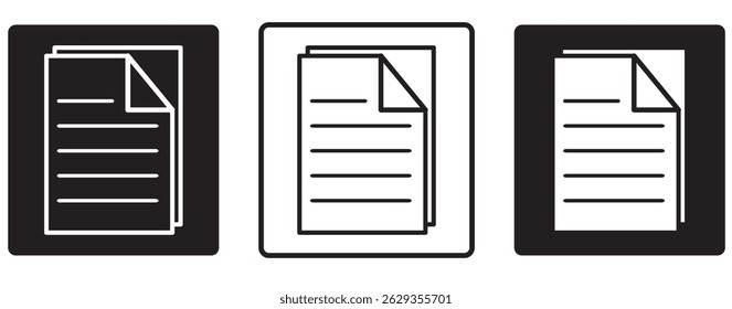 Document icon isolated on white background. Document icon in trendy design style. Document vector icon modern and simple flat symbol for web site, mobile app, UI.