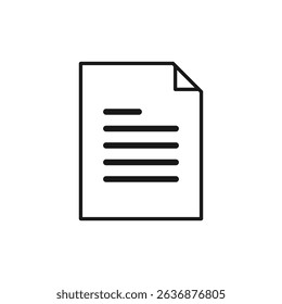 Document icon isolated on white background. Vector