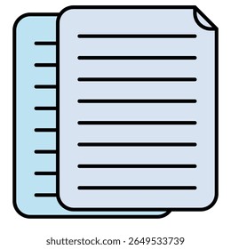 Icono de documento aislado en blanco