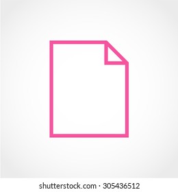 Document Icon Isolated on White Background