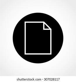 Document Icon Isolated on White Background