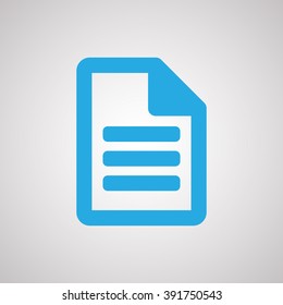 Document Icon Isolated on White Background